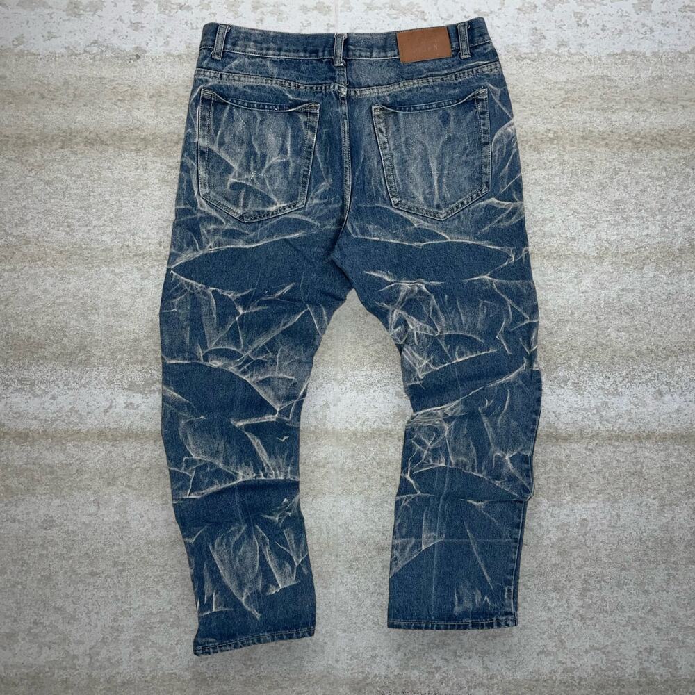 Vintage Y2K Sacred Crown Skater Jeans 36x30 Relaxed Fit Dark Wash Denim